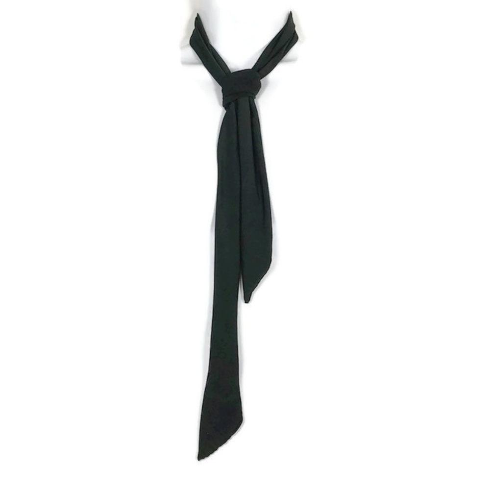 Black Skinny Tie for Women Black Skinny Scarves